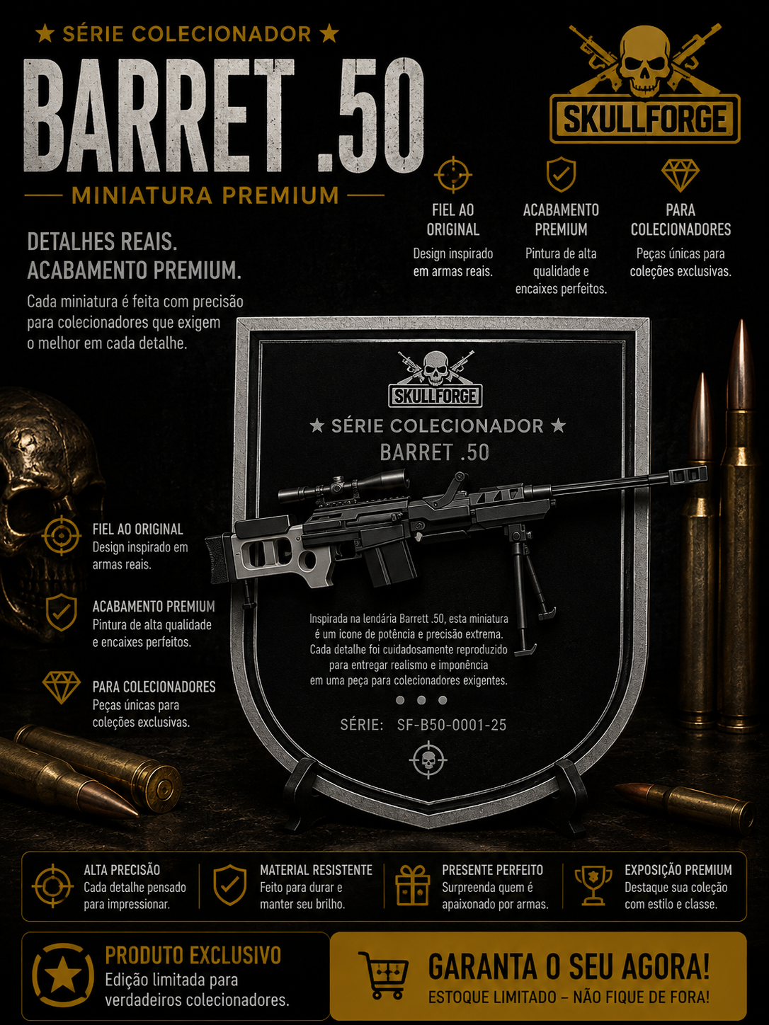 Miniatura Barrett .50 SkullForge
