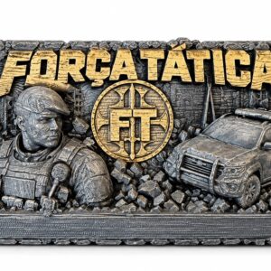 Placa Decorativa Força Tática PM Personalizada com Nome