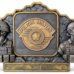Placa Decorativa Polícia Militar Personalizada Nome Unidade PM