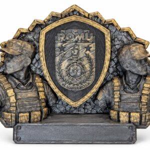 Placa Decorativa ROMU GCM Personalizada com Nome e Brasão